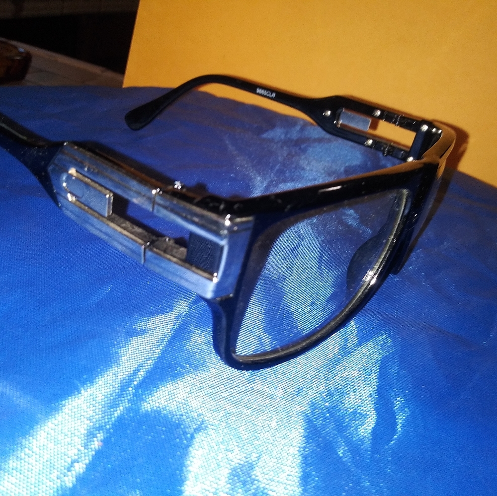Black Designer Glasses Clear Lense